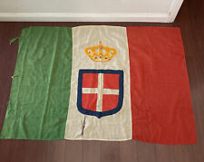 ITALIAN WW 2 REGIO ESERCITO ITALY ROYAL ARMY FLAG SAVOIA FAMILY KING SHIELD LARG picture