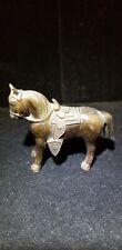 Vintage Metal Horse Statue Figurine 2.5” Tall Copper/ Brass Western Saddle Decor picture