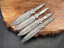 Handmade Knife Blades | Set of 4 | Damascus Steel Skinner | Heat Treated |B4 picture