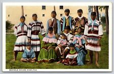 Seminole Indians 1914 Miami Florida FL CURT TEICH Printed Postcard picture
