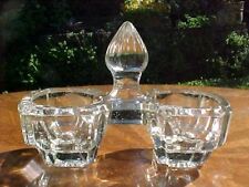 Antique French Victorian Crystal Double Open Salt & Pepper picture