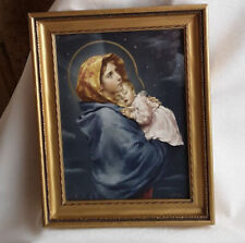 Vtg  Madonna of the Streets, Gold Embossed 7.5 X 9.5  Made In Italy 1940 era picture