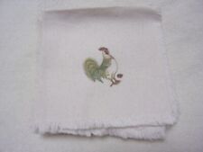 Set of 6  Rooster Cotton Dinner Napkins 18 X 18