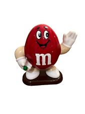 Vintage 1991 Large Red M&M Mars Candy Dispenser with Brown Base 9
