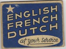 WWII English French Dutch Language Booklet picture