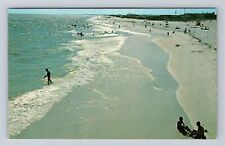 Fort Walton Beach FL-Florida, Gulf Mexico, Sunbathing on Beach Vintage Postcard picture