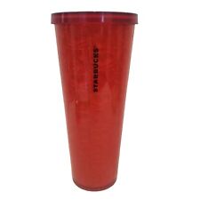 Starbucks Valentines Day Red Embossed Hearts 24oz Tumbler NO STRAW rare picture