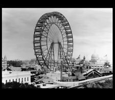 1893 First Ferris Wheel PHOTO Art Print,Chicago Worlds Fair Exposition Circus picture