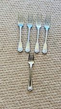 ENGLISH SHELL By Towle Supreme Cutlery Stainless 4 DINNER FORKS  & 1 SALAD FORK picture