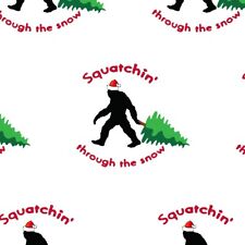 2-Pack 28x30 inch Sheet Gift Wrap Wrapping Paper: Bigfoot Squatchin Through Snow picture