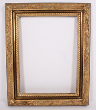 Ornate Gold Gilt Vtg 21x17 Faux Wood Resin Frame For 16x12 Painting 17th C Style picture