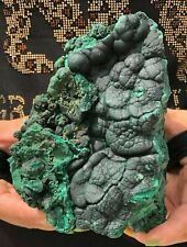4.3 LB Natural 6 Inch Deep Green Malachite Geode Crystal Mineral Specimen picture