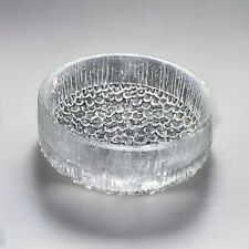 Vintage Iittala Finland Tapio Wirkkala Textured Scandinavian Glass Serving Bowl  picture