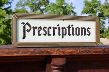 Vintage Prescriptions Lighted Glass Sign RX Pharmacy Medical oddity apothecary picture