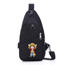 Men Chest Bag Anime One Piece Monkey D Luffy Shoulder Bag Sling Satchel Backpack picture