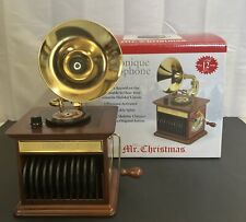 Mr Christmas Harmonique Gramophone Musical 12 Disc Record Player Original Box picture