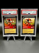 (2) Disney Lorcana Mickey Mouse Foil/NF PSA 10 RARE 115/204 SEQUENTIAL RARE picture