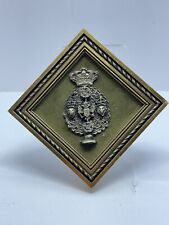 Spanish Royal Crest In Metal Framed Crown Lions  picture