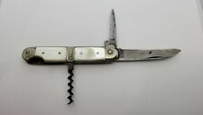 Antique Garantie Solingen Pocket Knife, Mother of Pearl Handle, Corkscrew picture