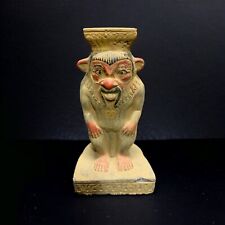 Antique God Bes God of Horror Statue Ancient Pharaonic Unique Rare Egyptian BC picture
