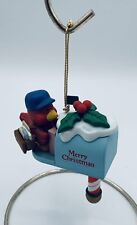 Vintage Christmas Ornament 'Merry Christmas to a Friend' Cardinal Mailbox-Lustre picture