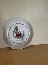 Wedgwood Peter Rabbit  Ribbed Plate Once Upon a Time Plate Excellent picture