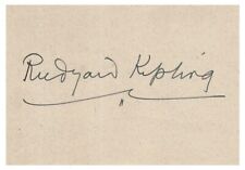 Rudyard Kipling - Ink Signature - British Author Known for 