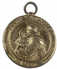 Vintage Catholic St Anthony Guild Gold  Tone  Religious Medal picture