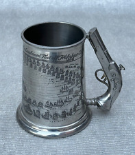 SHEFFIELD FINE PEWTER STEIN TANKARD VIEW OF LORD NELSON'S ATTACK TRAFALGAR 1805 picture