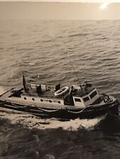 1940’s Tugboat New York Harbor Vintage Photograph Boat Ship Black White picture