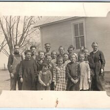 c1910s Pioneer School House RPPC Student Group Children Real Photo Teacher A171 picture