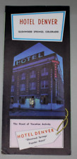 Vintage Hotel Denver Brochure Glenwood Springs Colorado 1950's picture