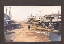 REAL PHOTO DESDEMONA TEXAS DOWNTOWN STREET SCENE OLD CARS POSTCARD COPY picture