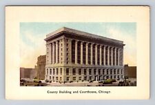Chicago IL-Illinois, County Building And Courthouse, Antique, Vintage Postcard picture