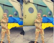 UKRAINE ARMY Military FLAG W A R WITH ZSU WARRIORS SIGNATURES FOR DONATE ZSU picture