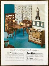 1958 PRINT AD RCA Victor Living Stereo Temple-Stuart Dining Set Vogue Draperies picture