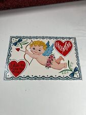 Vintage Valentine Card Cupid And Arrow picture