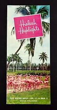 1954 Hialeah Highlights Horse Race Course Florida FL Vintage Travel Brochure picture