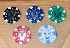 Lot of 5 Harley Davidson Poker Chips WATERLOO IA IOWA Silver Eagle  picture