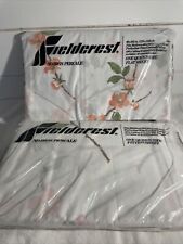 Vtg Fieldcrest Perfection percale No Iron Set 1970 Queen NEW In PKGE FITTED/FLAT picture