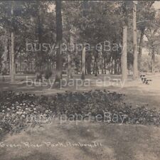 Vintage 1900s RPPC Green River Park Amboy Illinois Postcard #2 picture