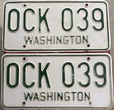 Hard To Get Pair Of 1965, 1966, 1967 Washington Passenger Vehicle License Plates picture