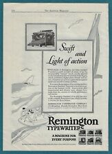 1926 REMINGTON  MODEL 12 TYPEWRITER AD ~ SWIFT and LIGHT of ACTION picture