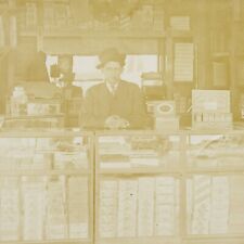 1915 RPPC Postcard Cigar and Tobacco Shop Interior Tillamook Oregon Wheeler OR picture