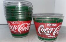VTG Coca-Cola Coke 2.5” Tiffany Glass Style Plastic Punch Bowl Cups Lot/10 New picture