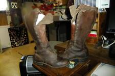 Original WW1 brown leather military issue cavalry or officers trench boots picture