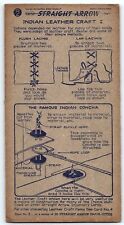 c1950 NABISCO SHREDDED WHEAT STRAIGHT ARROW INDIAN LEATHER CRAFT I CARD Z5209 picture