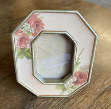 Vintage Bucklers Fifth Ave NY Mini Enamel Floral Picture Frame 2x3