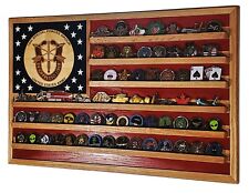 US Army 10th Special Forces Group Challenge Coin Display Flag 70-100 Coins Trad picture