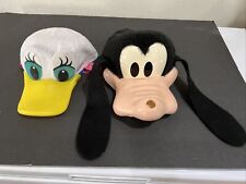 Vintage Disney 1997 Goofy Hard Plastic Hat & Korea Daisy Duck Squeak Bill DAMAGE picture